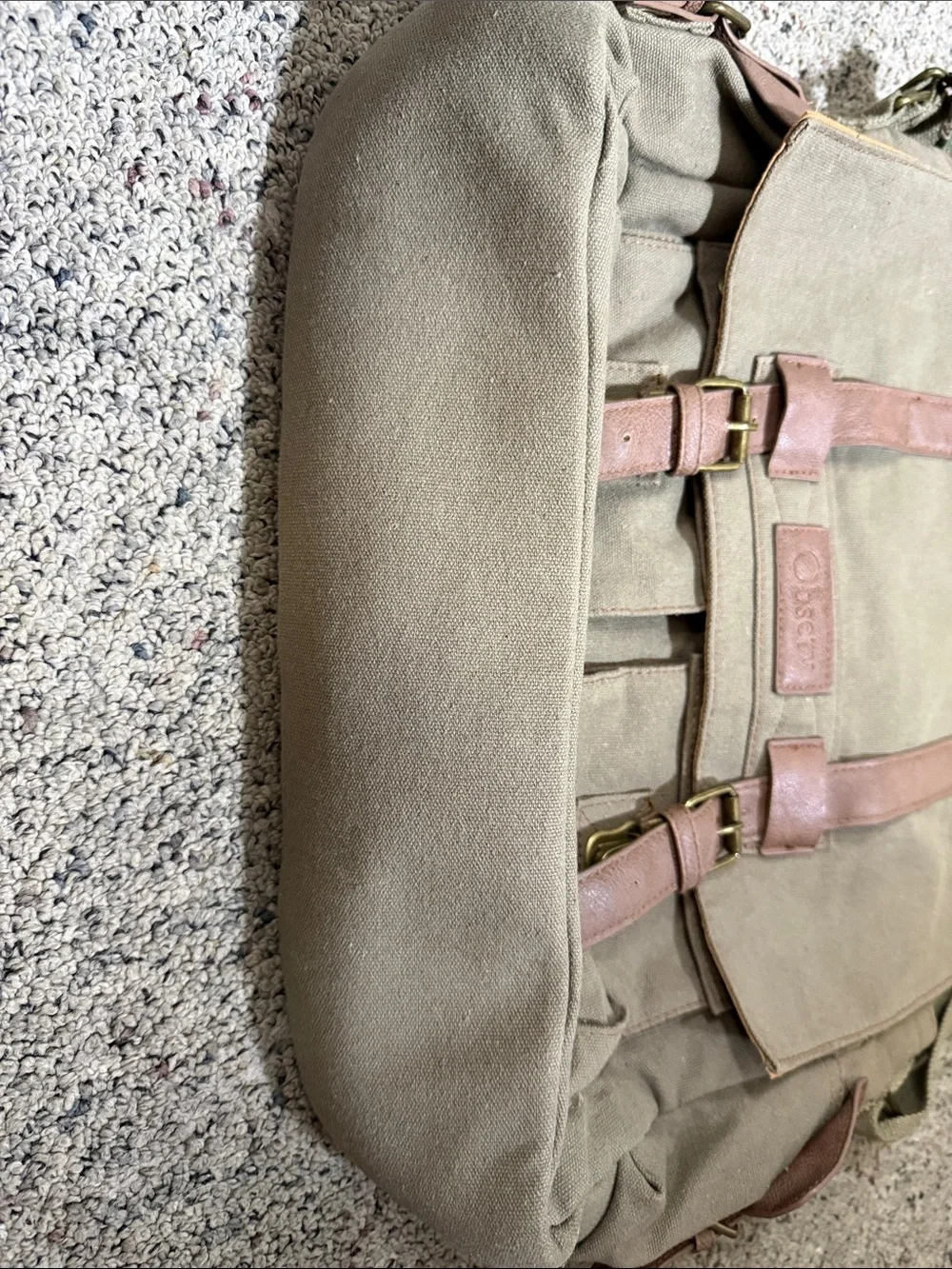 Observ Classic Canvas Laptop Messenger Bag Cotton Canvas